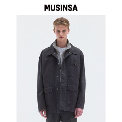 WINDER DANE COTTON WORK JACKET - GREY NAVY M韩国官网直邮进口