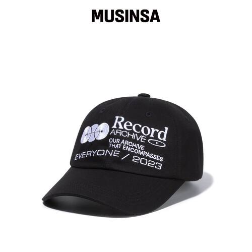 SUKU Record 球帽-黑色韩国官网直邮进口MUSINSA