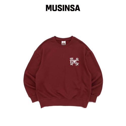 KENDA TIC-TAC-TOE LOGO 卫衣 (BURGUNDY) MUSIN韩国官网直邮进口