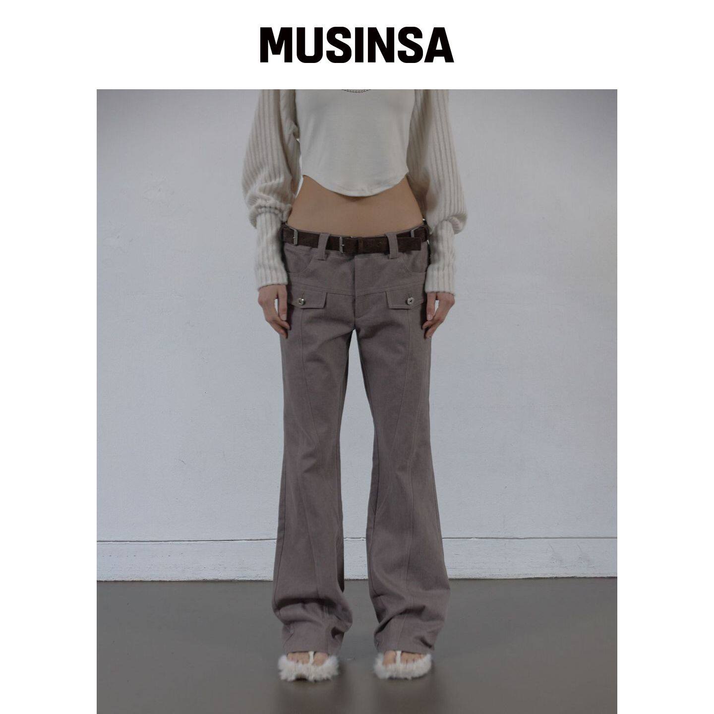 SETUP-EXE LINE BOOTCUT PANTS / 摩卡 MUSINSA韩国官网直邮进口