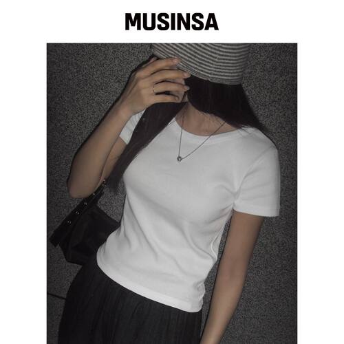 CHICKS 舒适圆领短袖T恤 MUSINSA韩国直邮官方正品
