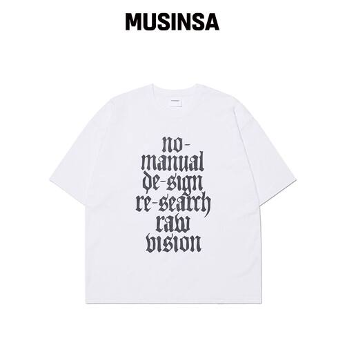 NOMANUAL RAW VISION T恤 - 白色 MUSINSA韩国直邮官方正品