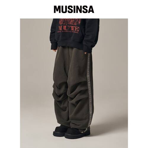 IDWS Hertz Track Line 裤子 炭灰色 MUSINSA韩国官网直邮进口
