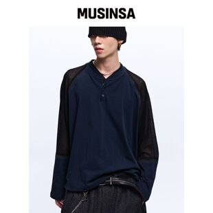 RSSC 明星同款长袖亨利领上衣休闲风卫衣MUSINSA韩国直邮官方正品