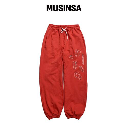 PIECE MAKER TEETH SWEAT PANTS（红色）韩国官网直邮进口MUSINSA