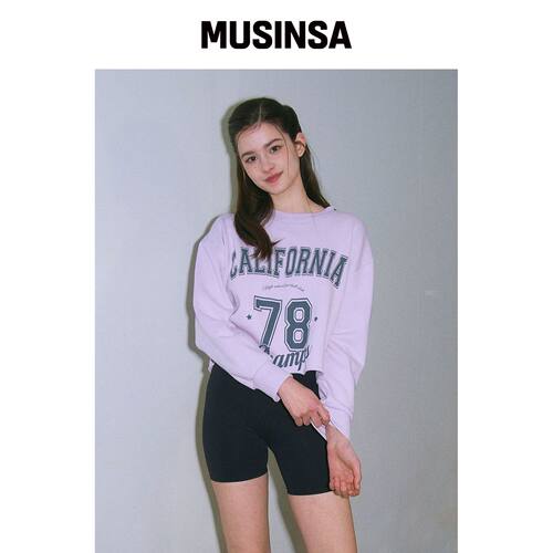 LILY HEIZE NICOLE 短款卫衣衬衫_LAVENDER韩国官网直邮进口