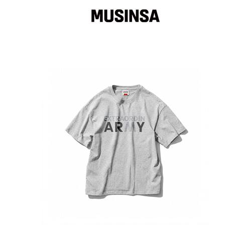 EXTRAORDINARY IPFU ARMY TEE MELANGE GREY MUS韩国官网直邮进口
