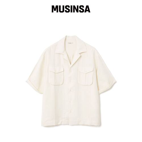 NOCLE Knox Pocket Half Shirts Ivory韩国官网直邮进口MUSINSA