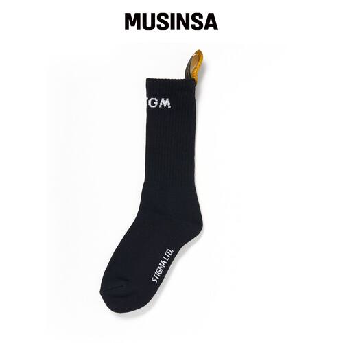 STIGMA 23 LOGO 袜子 黑色韩国官网直邮进口MUSINSA