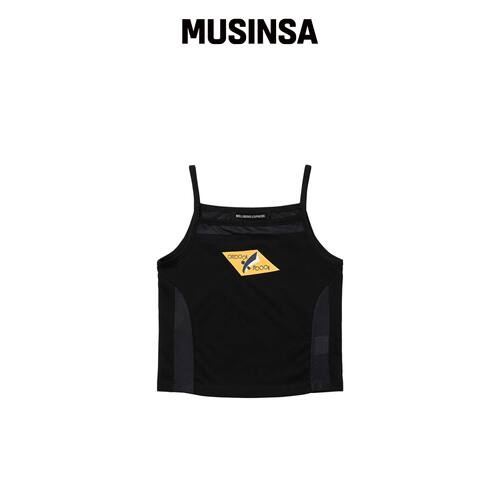 WELLBEING EXPRESS 网眼点缀背心 黑色韩国官网直邮进口MUSINSA