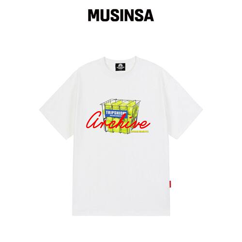 TRIPSHION TENNIS ARCHIVE T恤 - WHITE韩国官网直邮进口MUSINSA