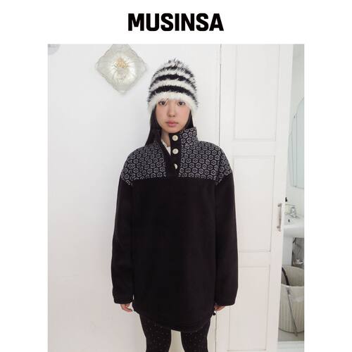 FUNFROMFUN 花童摇粒绒，黑色 MUSINSA韩国直邮官方正品