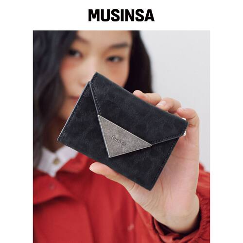 FENNEC MATT TRIANGLE 钱包 - LEOPARD BLACK MU韩国官网直邮进口