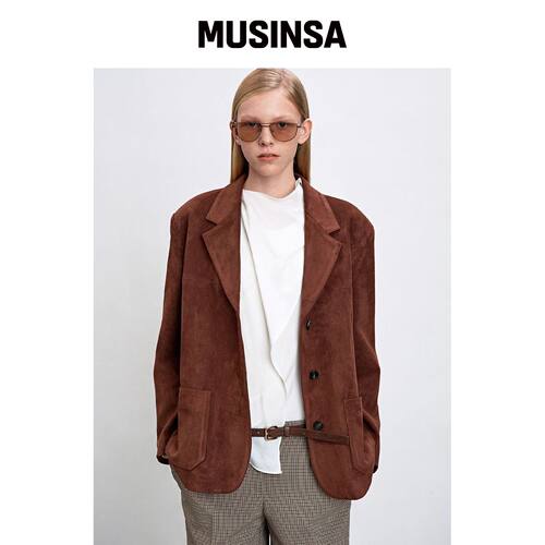 HAVELESS LINA SUEDE JACKET BROWN韩国官网直邮进口