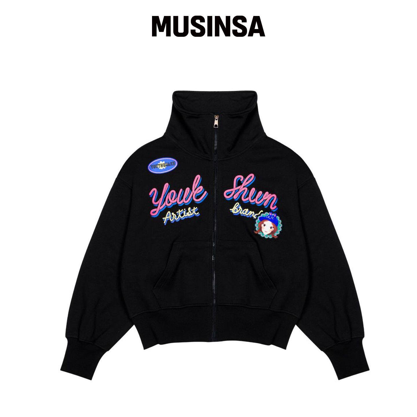 YOUK SHIM WON 彩色LOGO拉链外套 F LUNA MUSINS韩国官网直邮进口