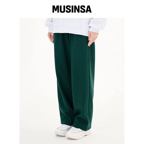 MOZMOZ MOOZ 原色单褶宽松训练裤 绿色 MUSINSA韩国直邮官方正品