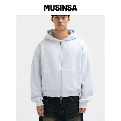 UNDEROFF 2way cropped hoodie zip-up jumper 韩国官网直邮进口