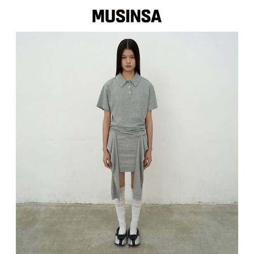 LCDC™ 开领上衣（混色灰） MUSINSA韩国官网直邮进口