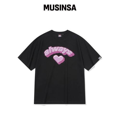 VISION STREETWEAR VSW Always Love T恤 黑色韩国官网直邮进口