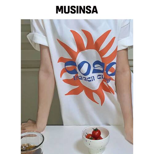 COSO 沙滩俱乐部T恤 (WHITE)韩国官网直邮进口MUSINSA