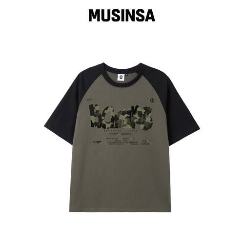 BORN CHAMPS [5种颜色] BOLD MOTION CAMO 宽松T韩国官网直邮进口