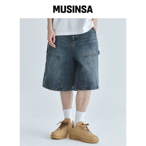CGP 伯穆达 cargo 牛仔短裤 - 复古蓝 MUSINSA韩国直邮官方正品