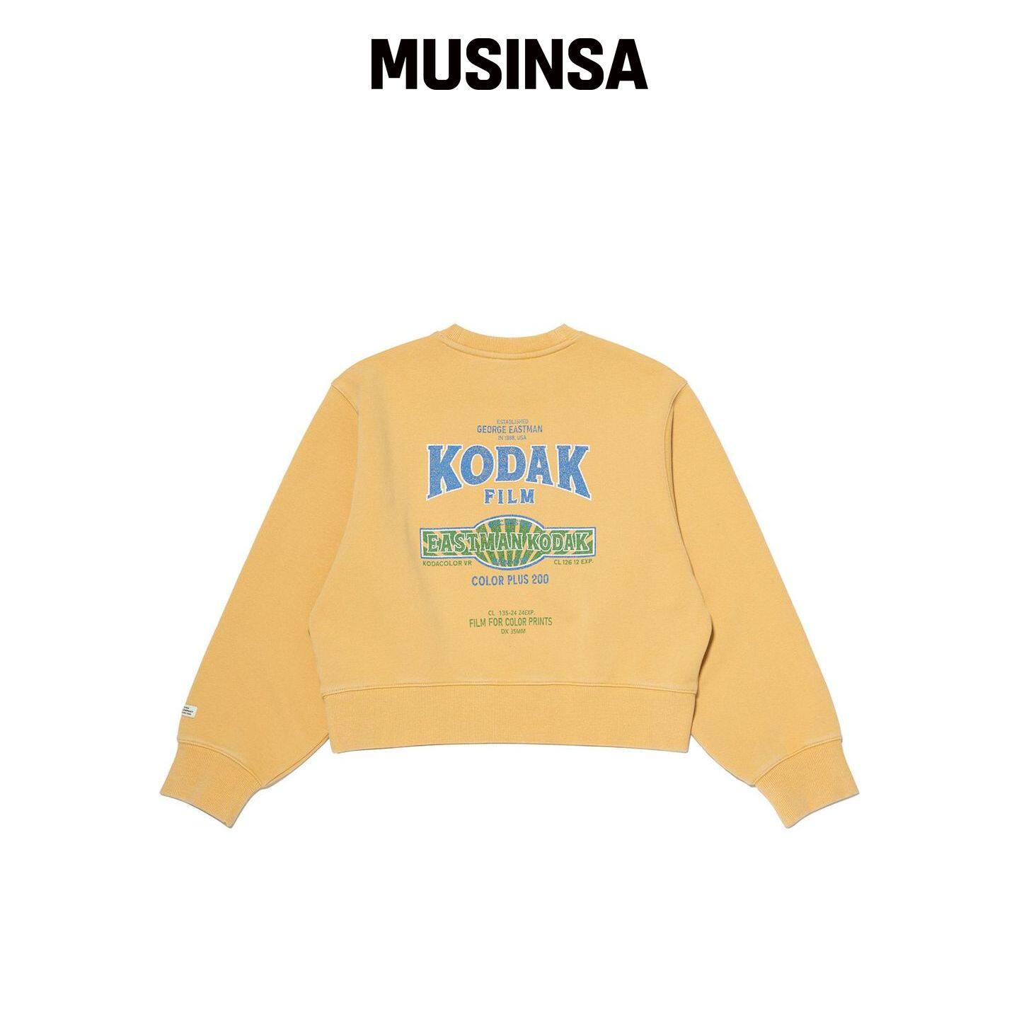 KODAK 呼吸管水洗图案运动衬衫女款 黄色 MUSINS韩国官网直邮进口