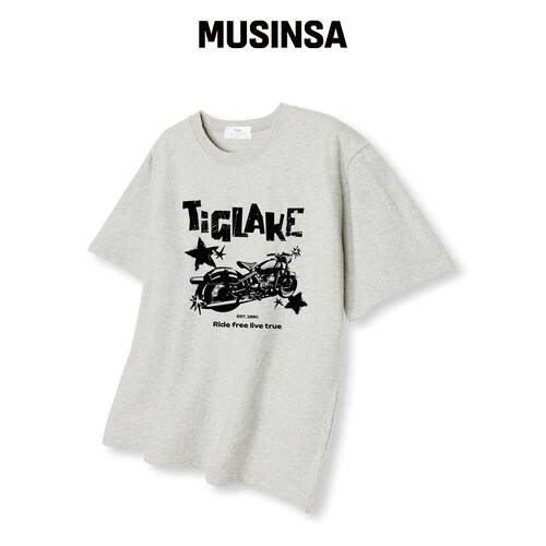TI.GLAKE 1990 LITHE 背带裤短袖T恤燕麦色 MUSI韩国官网直邮进口
