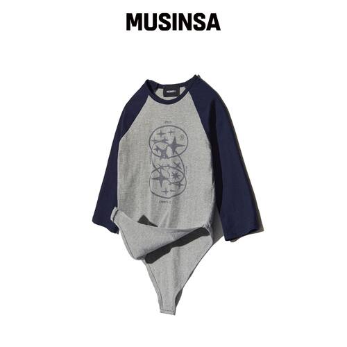 PIECE MAKER 3SC RAGLAN SUIT TEE (海军蓝) MUS韩国官网直邮进口