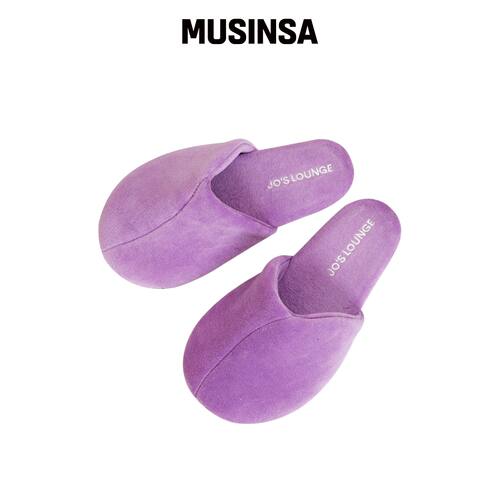 JO'S LOUNGE 紫色天鹅绒郁金香拖鞋 MUSINSA韩国直邮官方正品
