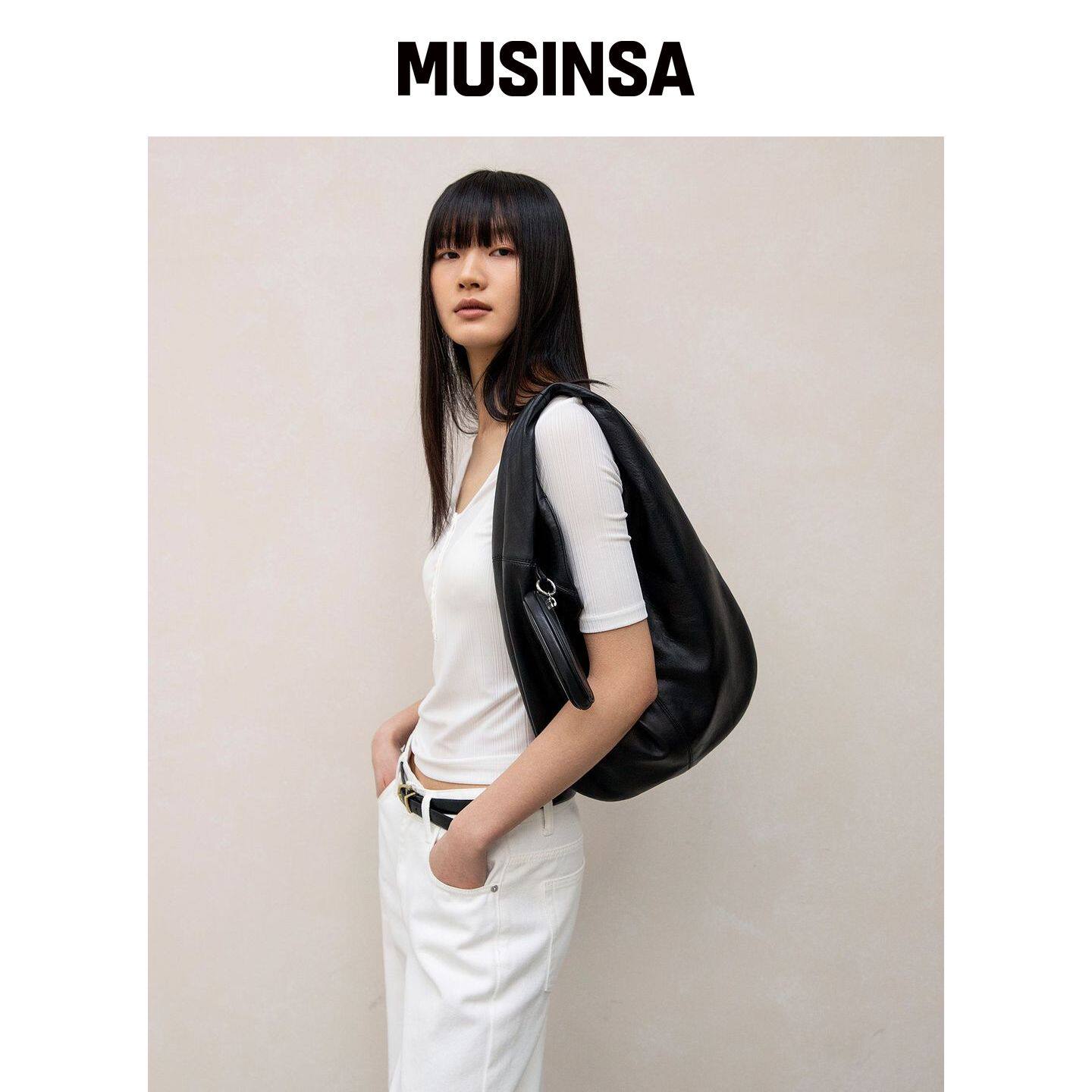 ANDROS Bubble Lamb Hobo Bag(黑色) MUSINSA韩国直邮官方正品