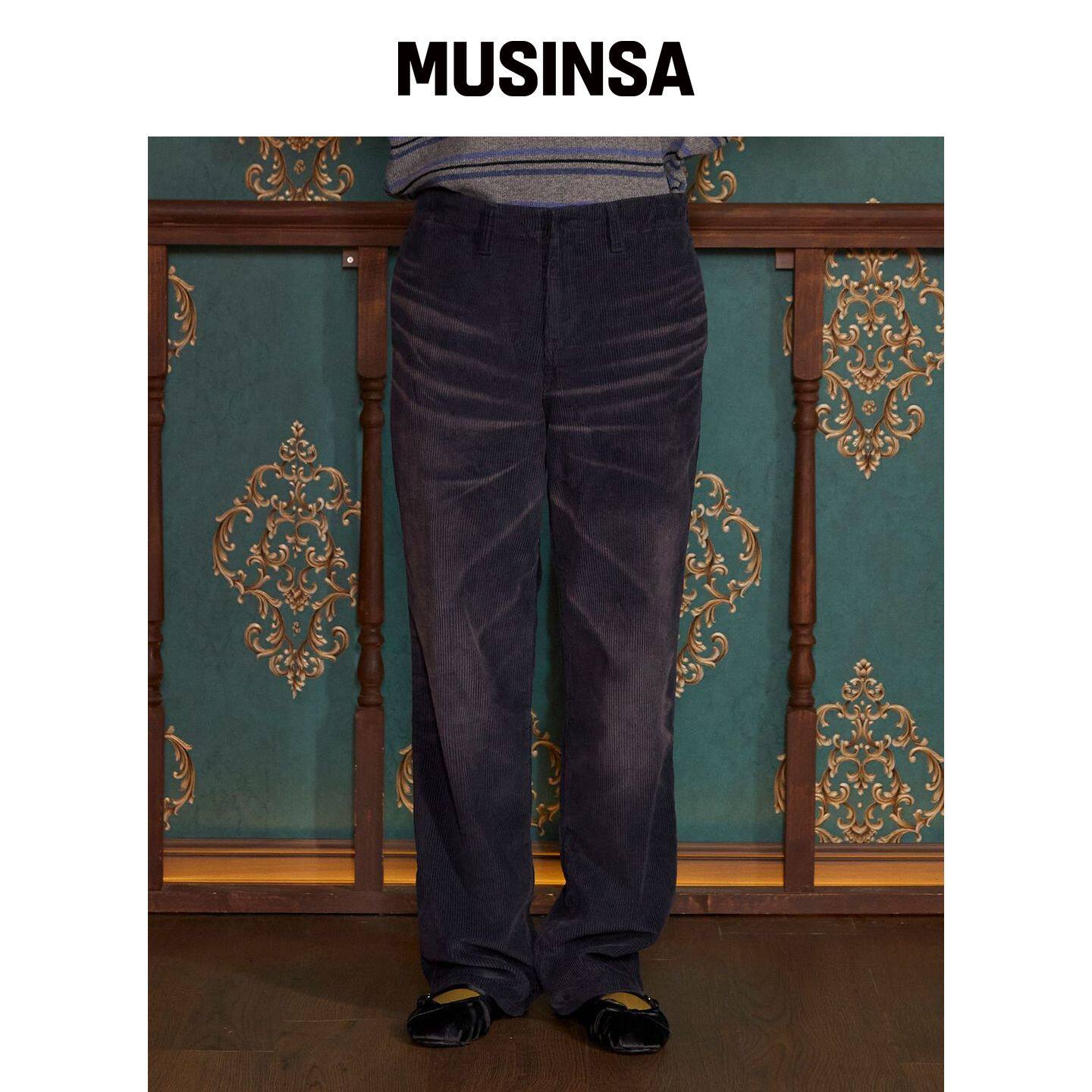 UNALLOYED 水洗灯芯绒短裤 / 婴儿蓝 MUSINSA韩国官网直邮进口