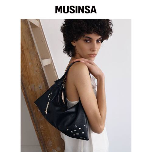 SAND MUSEUM RORA HOBO BAG MINI [黑色] MUSINS韩国官网直邮进口