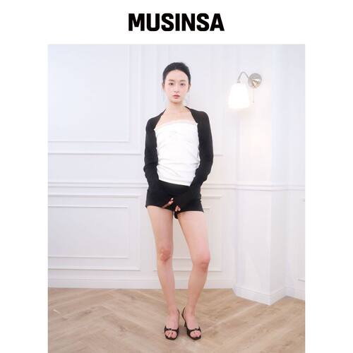 BELLIALEU 棉质基础款短外套-黑色 MUSINSA韩国官网直邮进口