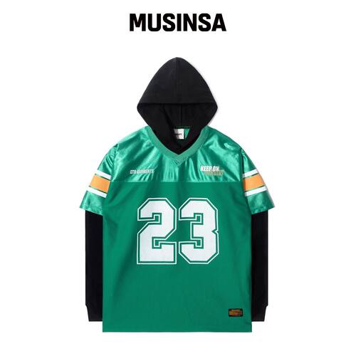 QT8 GARMENTS OC 足球分层连帽衫 (绿色) MUSINS韩国官网直邮进口