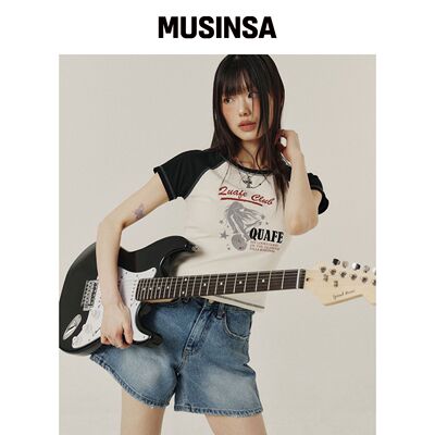 QUAFE RAGLAN GRAPHIC 修身T恤_2色韩国官网直邮进口