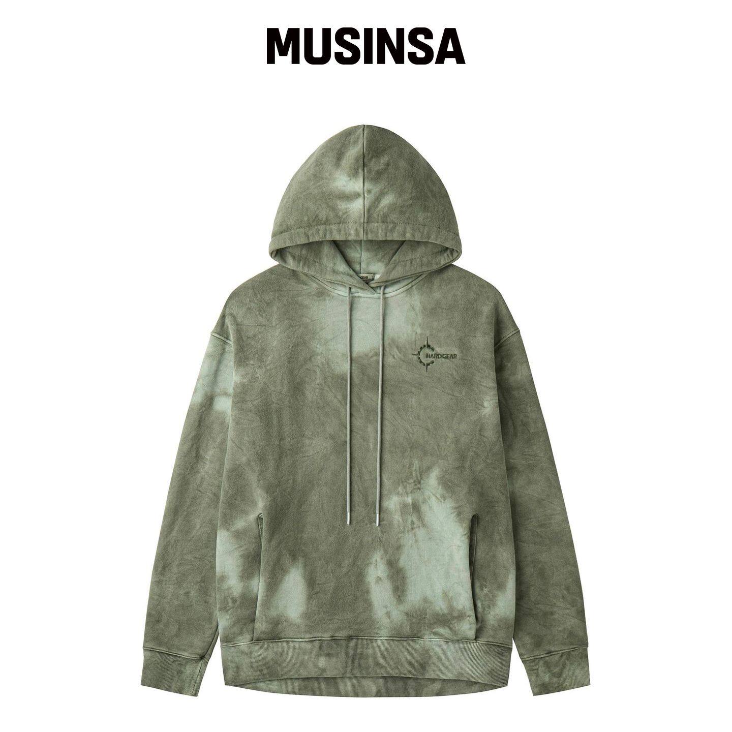 HARDGEAR APPAREL 领带染色连帽衫卡其色 MUSINS韩国官网直邮进口