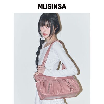 ILLIGO EMBR BUCKLE 肩背包 粉色 MUSINSA韩国官网直邮进口