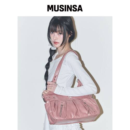 ILLIGO EMBR BUCKLE 肩背包 粉色 MUSINSA韩国官网直邮进口
