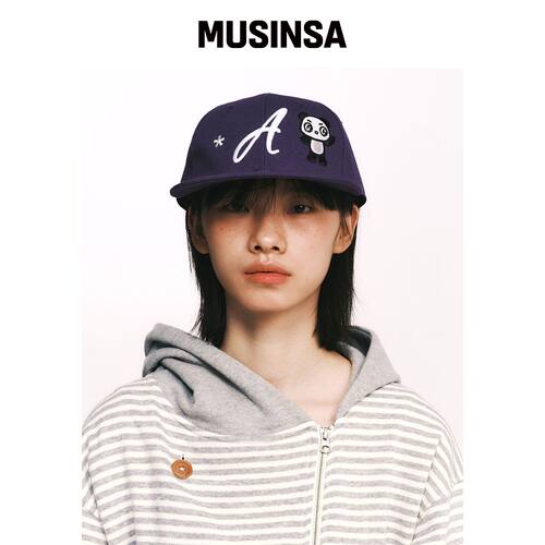 THEMUSEUMVISITOR 熊猫刺绣棒球帽（紫色） MUSI韩国官网直邮进口