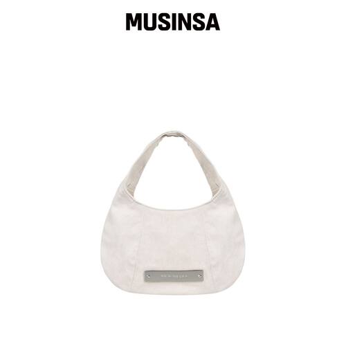 NICK&NICOLE CRYSTAL MINI HOBO BAG_象牙色 MUS韩国官网直邮进口