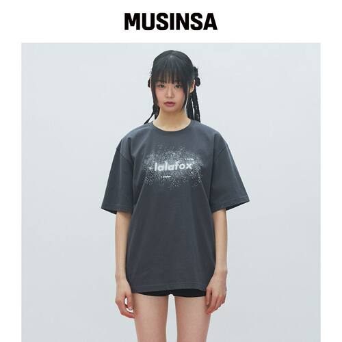 LALAFOX MILKYWAY T-SHIRT 短袖T恤 CHARCOAL BR韩国官网直邮进口