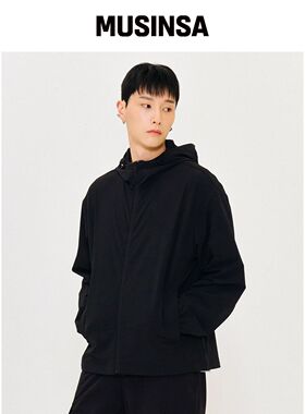 CHASECULT 公用弹力连帽外套-黑色韩国官网直邮进口
