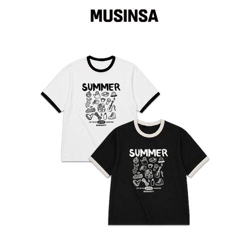 BEMIGHTY SUMMER CAMP 背带裤短袖T恤 MUSINSA韩国官网直邮进口