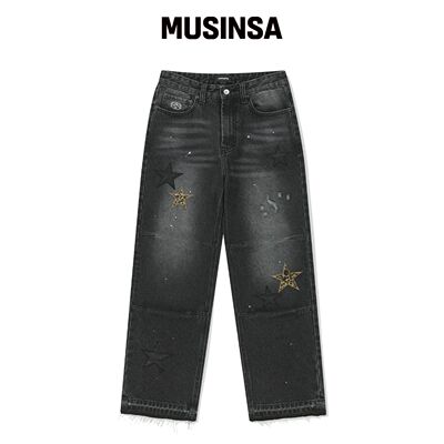 MAHAGRID STAR FLARED DENIM PANT BLACK(MG2FSM韩国官网直邮进口
