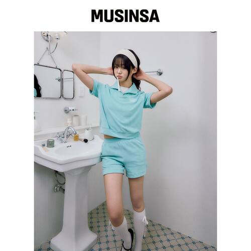 CORALIQUE 特里软质半翻领套装薄荷色 MUSINSA韩国官网直邮进口