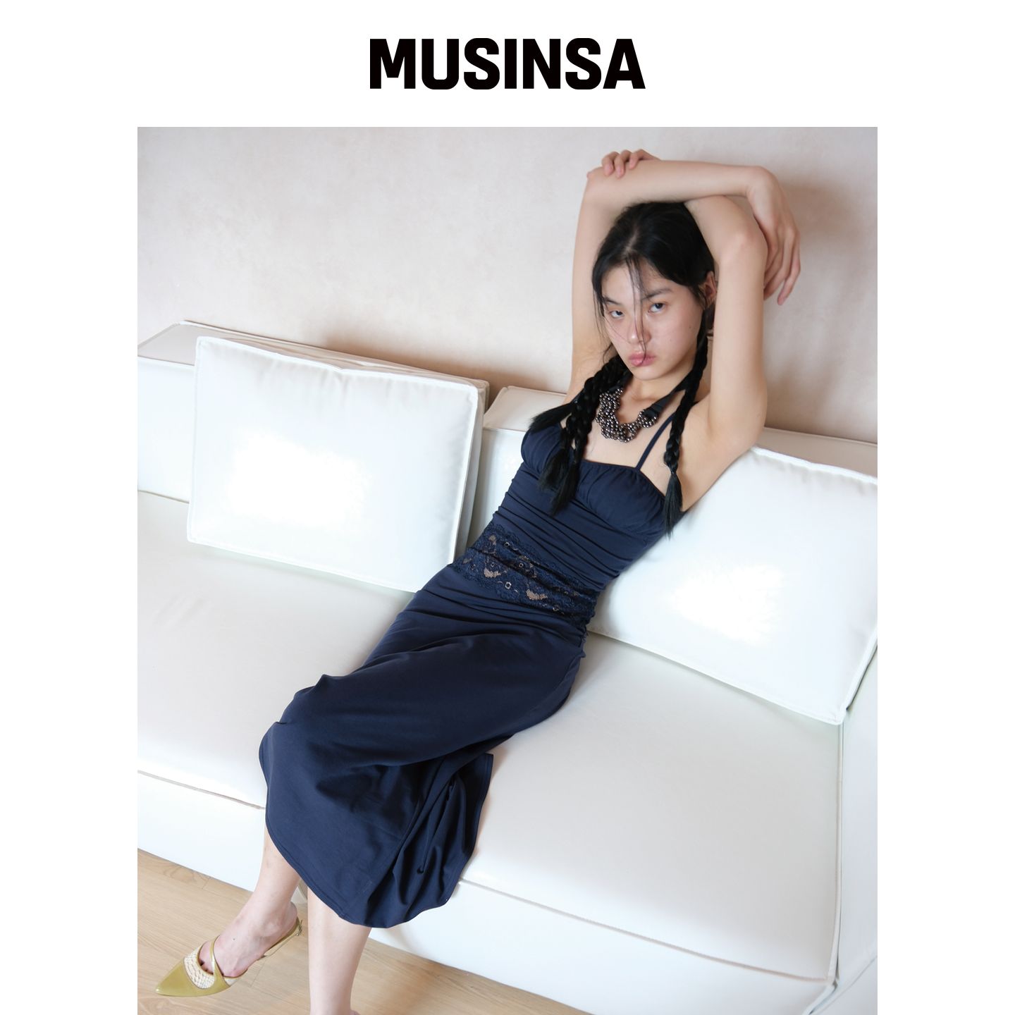 LOSESLEEPOVER 蕾丝上装连衣裙 *婴儿 MUSINSA韩国官网直邮进口 - 实物图