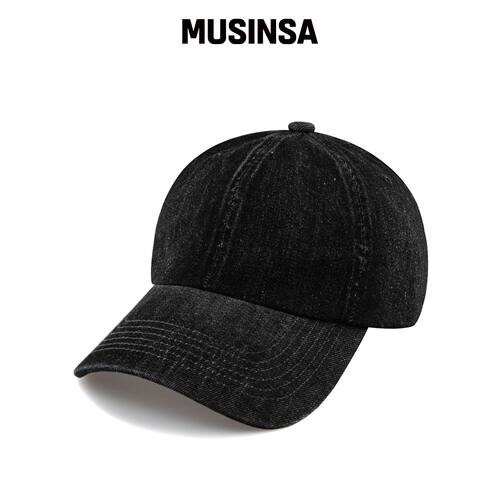 CHAPTER SIGNATURE DENIM BALL CAP-黑色牛仔 MU韩国官网直邮进口