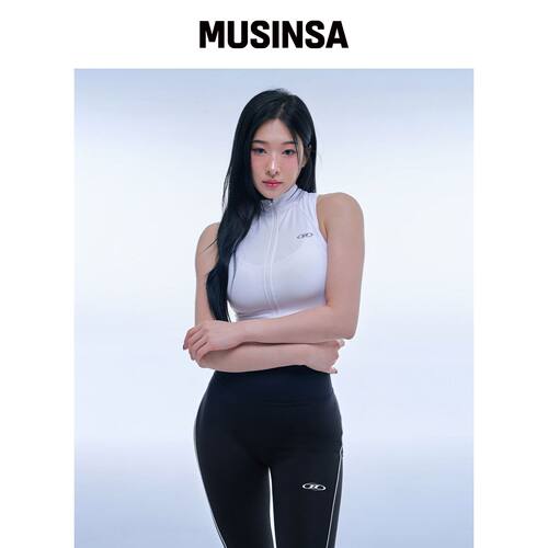 BORN TO WIN ACTIVE LINE FULL ZIP-UP TANK TOP韩国官网直邮进口