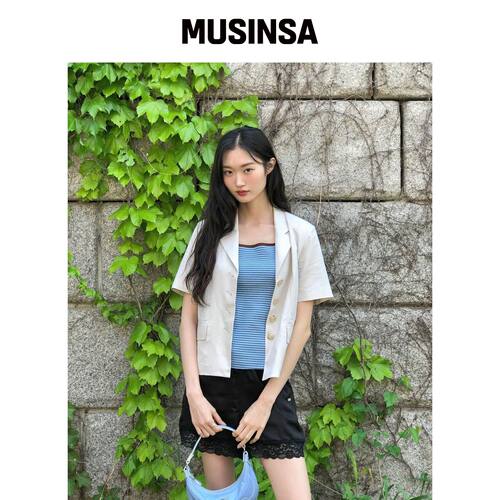 JUCYJUDY 衬衫型短袖夹克 JZJK324B MUSINSA韩国官网直邮进口
